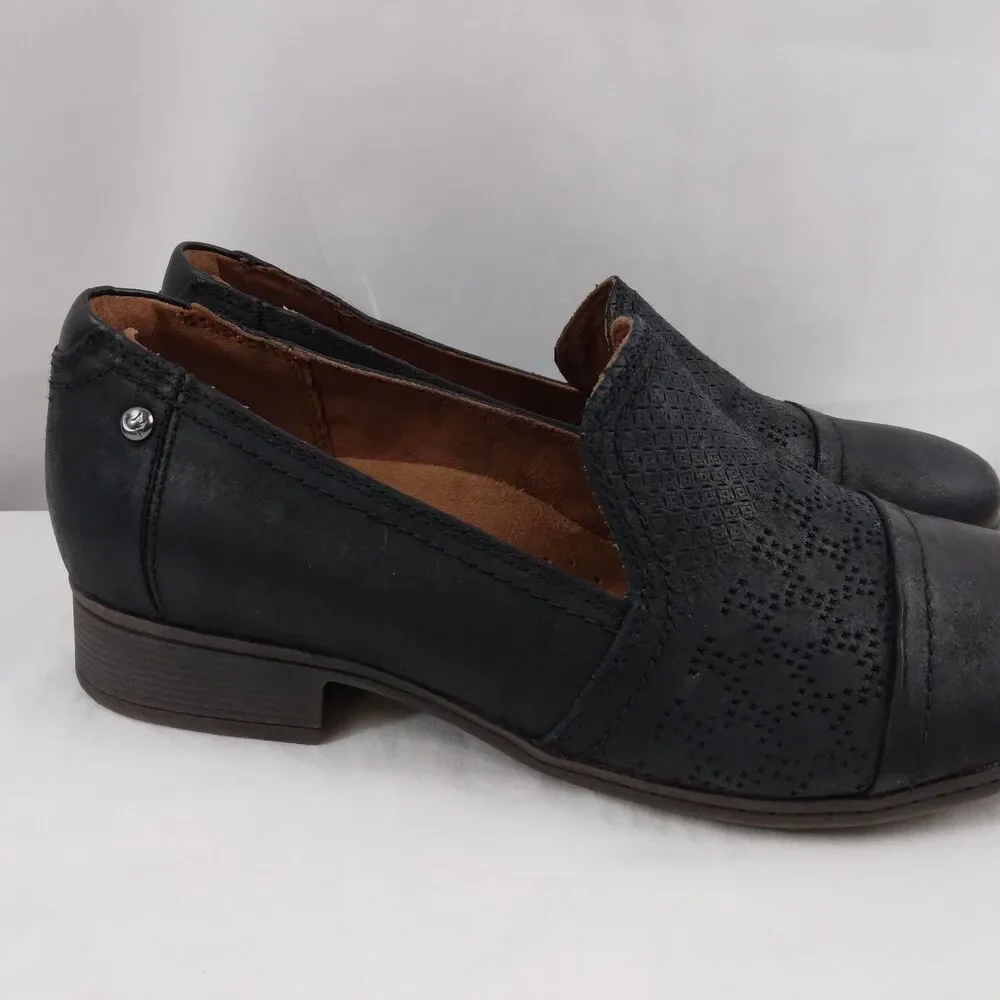Rockport Cobb Hill Crosbie Slip On Loafer Black Leather Comfort Womens 7.5 - Picture 2 of 15